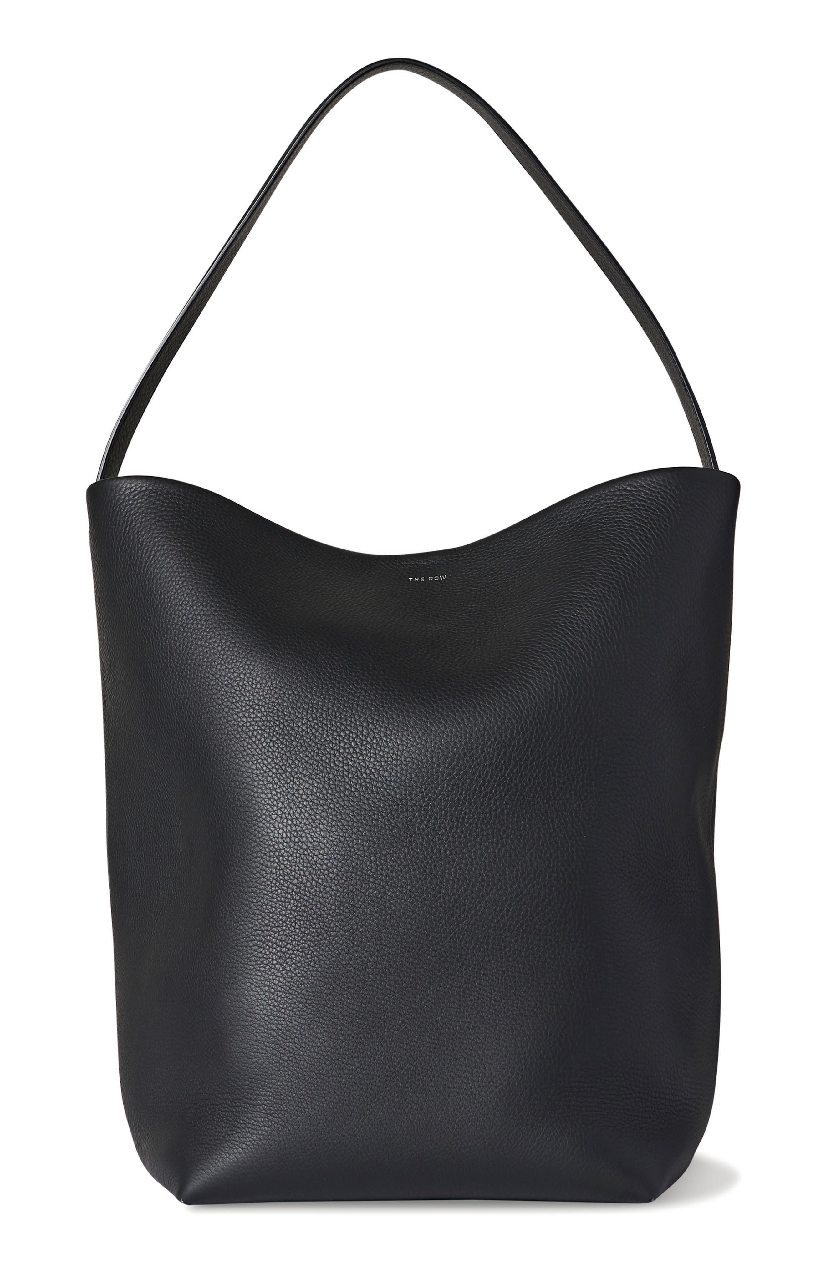 Park North/South Leather Tote, Main, color, BLACK PLD