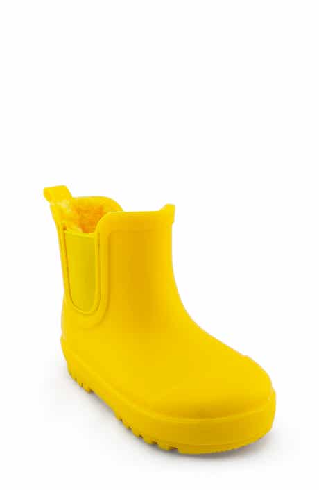 BEARPAW Kids' Shortie Rain Boot with Faux Fur Lining