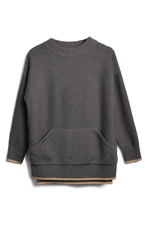 Shop Oyun Merino Cozy Tunic Sweatshirt In Graphite