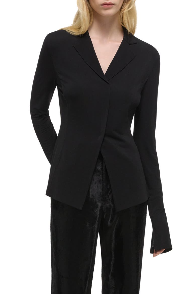 Split Sleeve Blazer, Alternate, color, BLACK