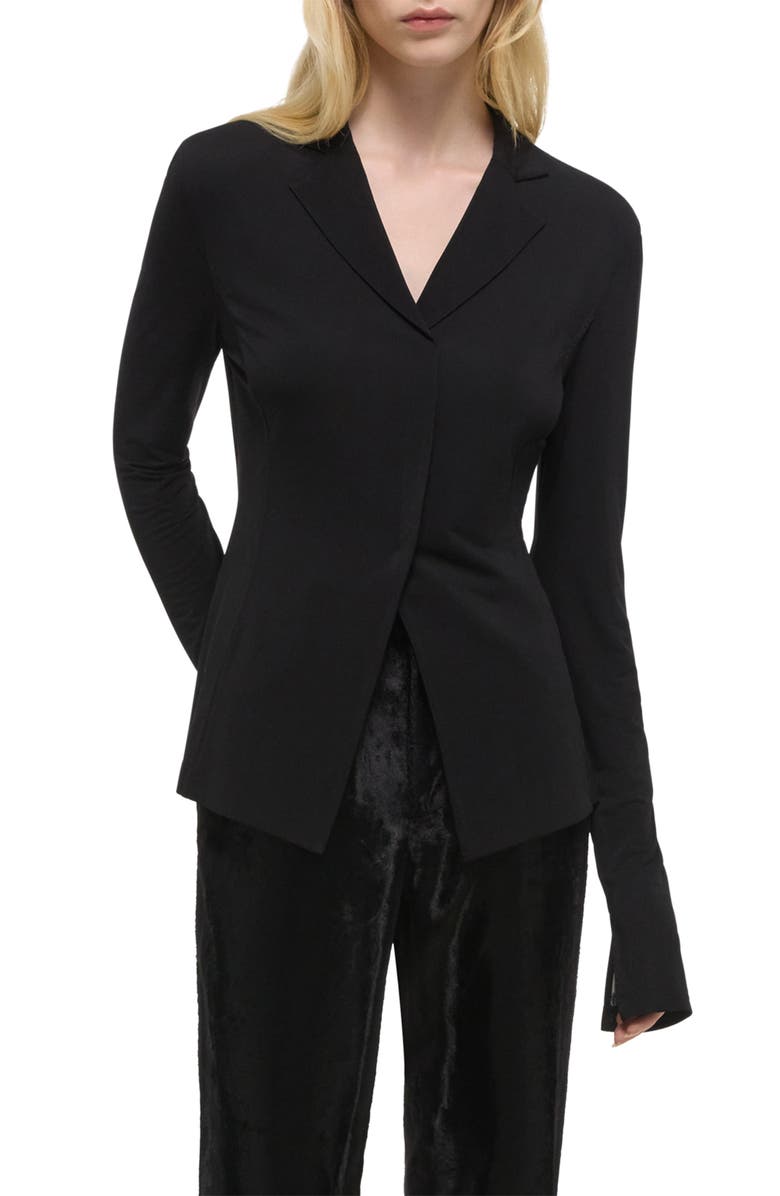 Helmut Lang Split Sleeve Blazer, Alternate, color, Black
