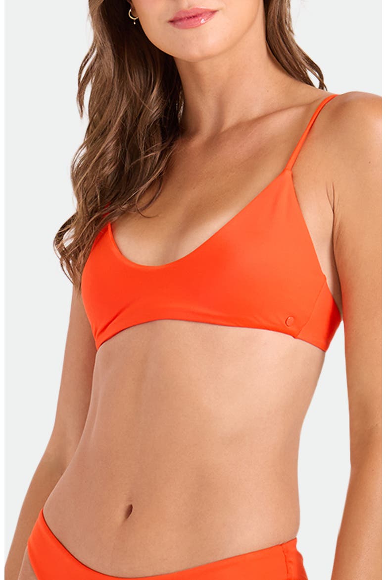 Simply Seamless Bralette Bikini Top, Alternate, color, PERSIMMON