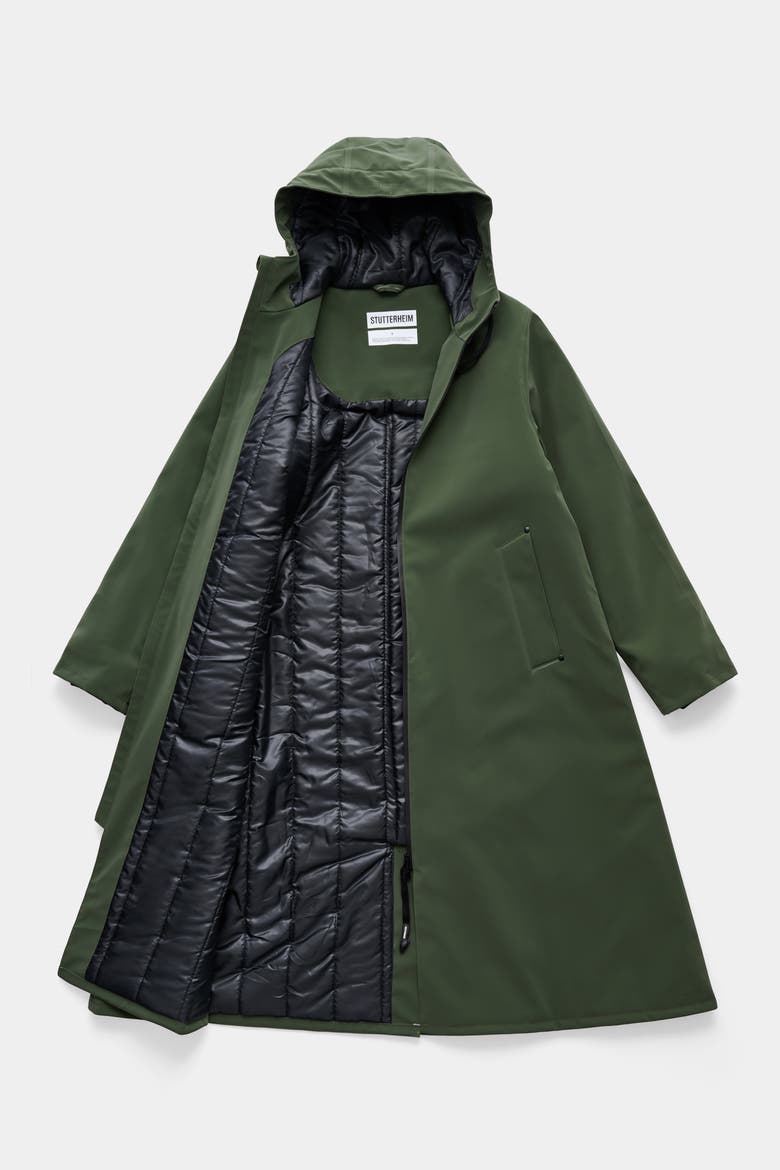 Mosebacke Long Matte Winter Coat, Alternate, color, Green