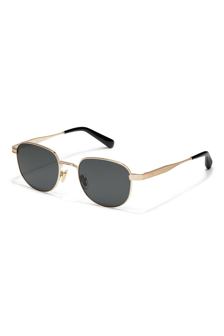 Born Ready 52mm Round Sunglasses, Alternate, color, GOLD/ SMOKE