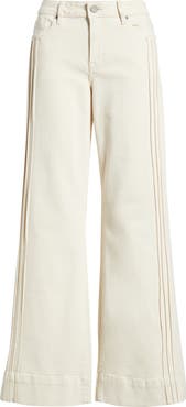 HIDDEN JEANS Pintuck Mid Rise Flare Jeans