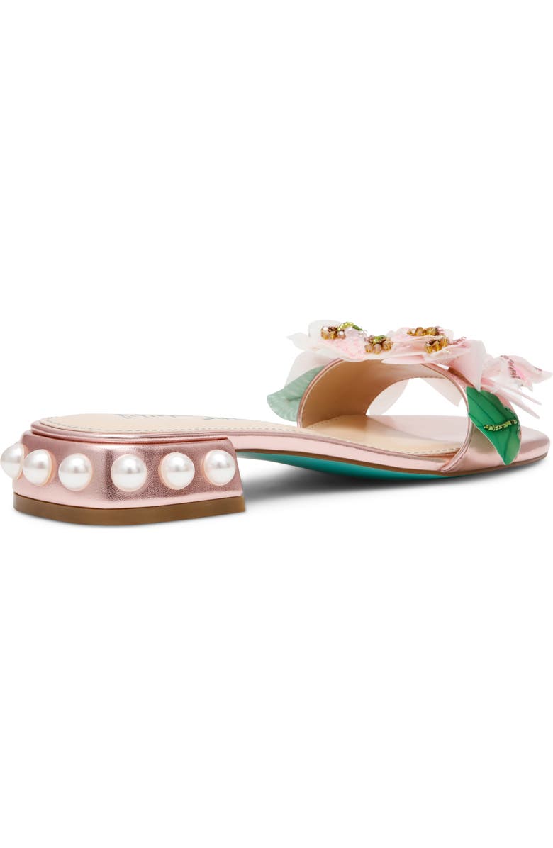 Betsey Johnson Rosia Beaded Flower Sandal, Alternate, color, Light Pink