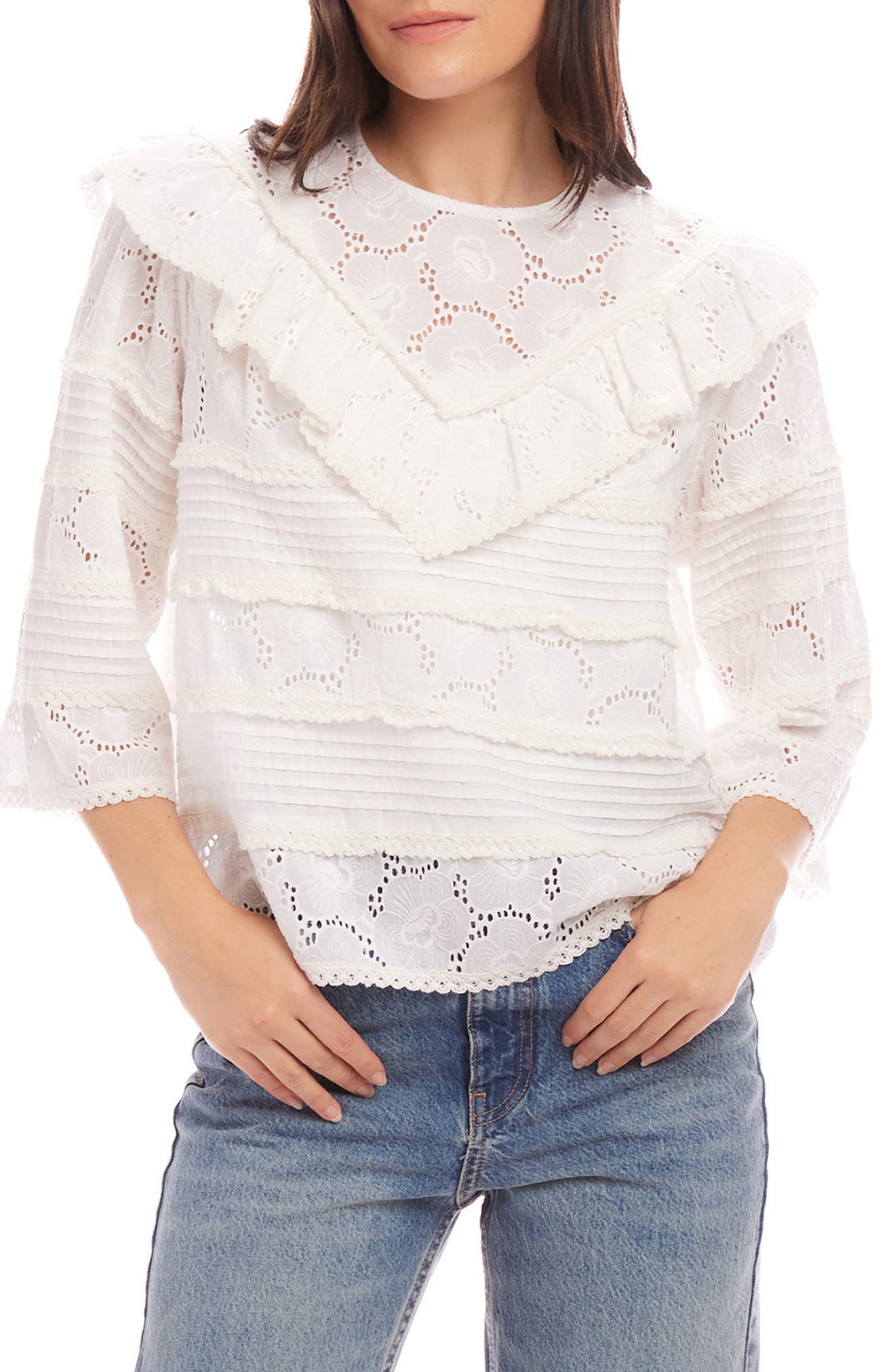 Flora Eyelet Top