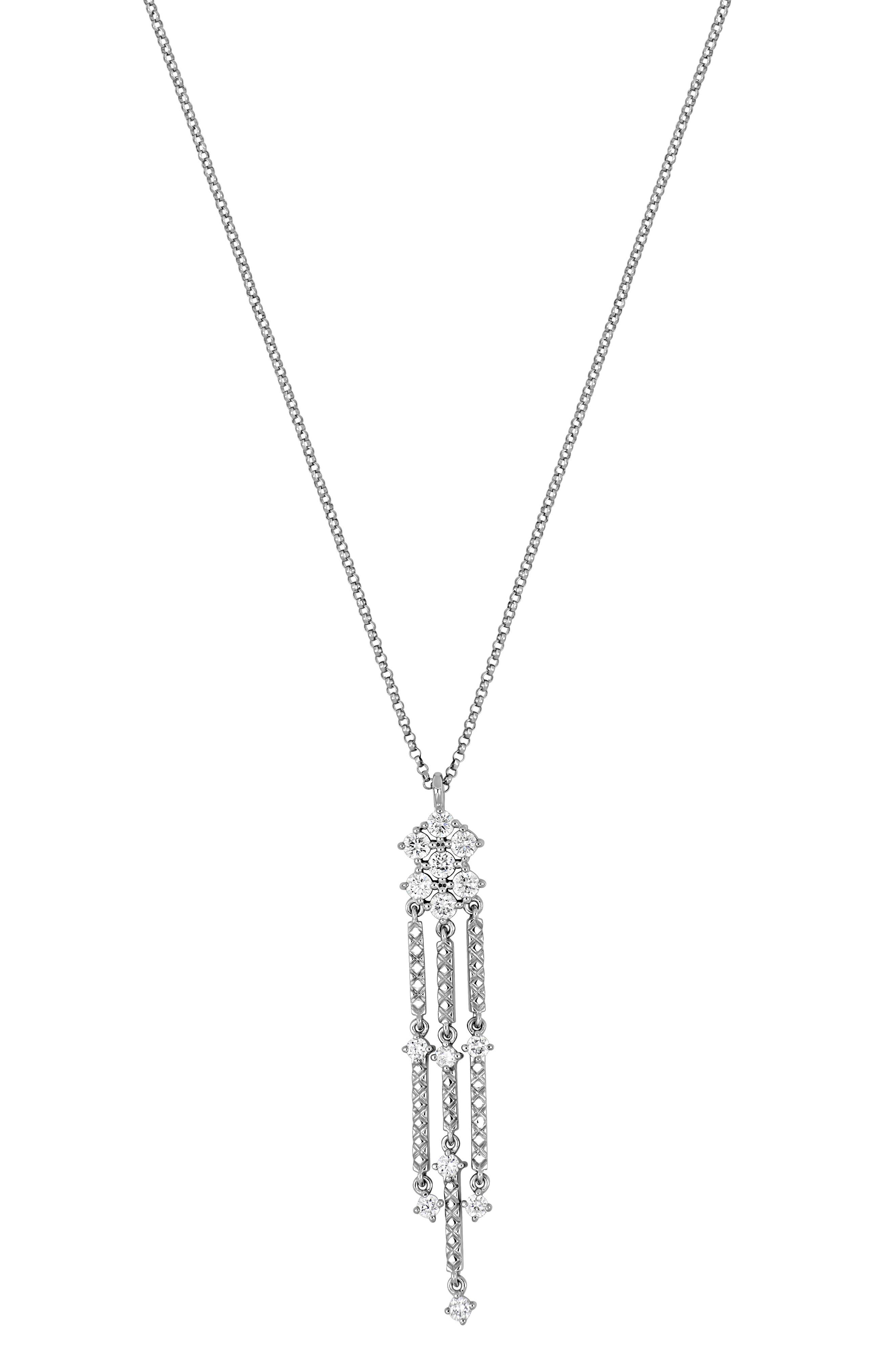 Rita 18K White Gold Diamond Pendant Necklace