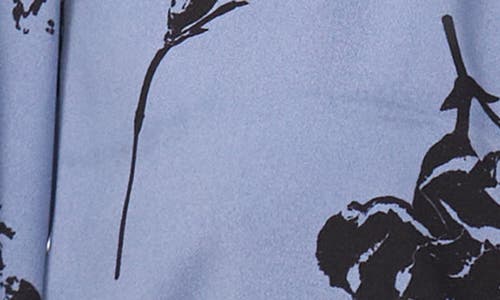 1.state Floral Ruffle Sleeve Blouse In Blue