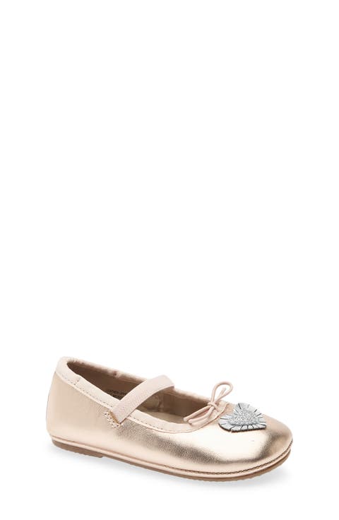 Kids' Heart Ruffle Mary Jane Flat (Walker, Toddler & Little Kid)