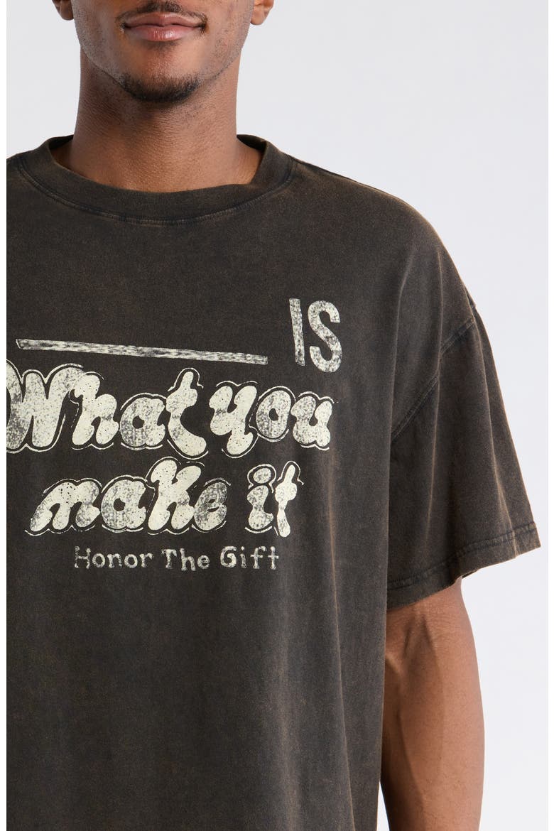 What You Make It Cotton Graphic T-Shirt, Alternate, color, BLACK