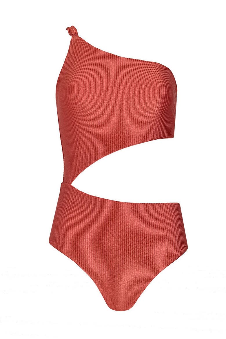 Sunset Bazaar Hannah Trikini One Piece, Alternate, color, Terracota Rusty Copper