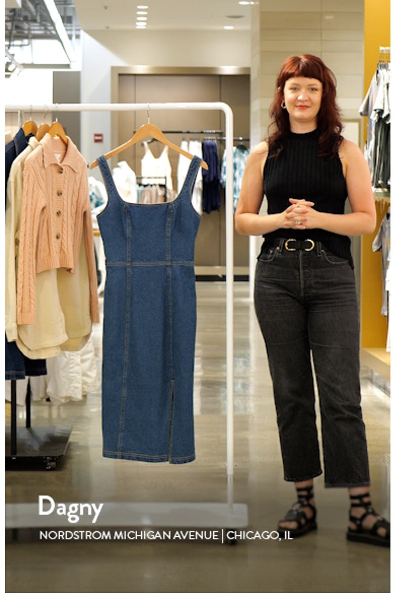 Josette Square Neck Denim Dress video