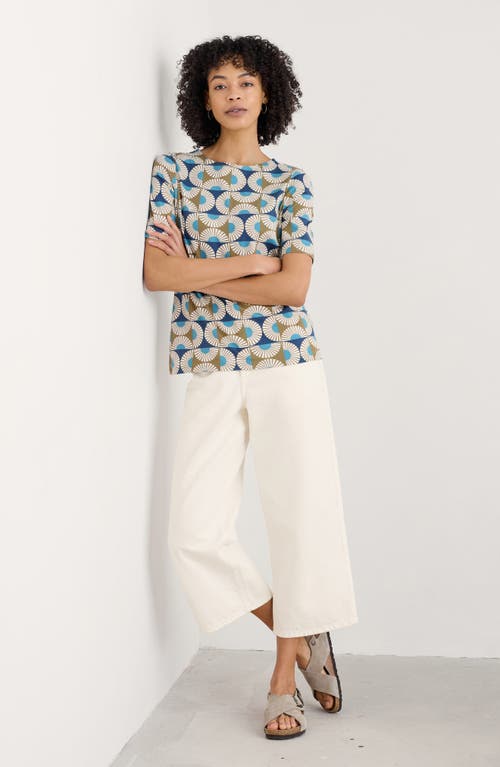 Seasalt Cornwall Poisson Print Organic Coton T-shirt In Multi