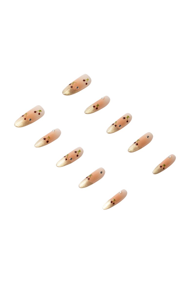 3H Nails Cherry Bloom Luxury Handmade Press On Nails, Alternate, color, Natural