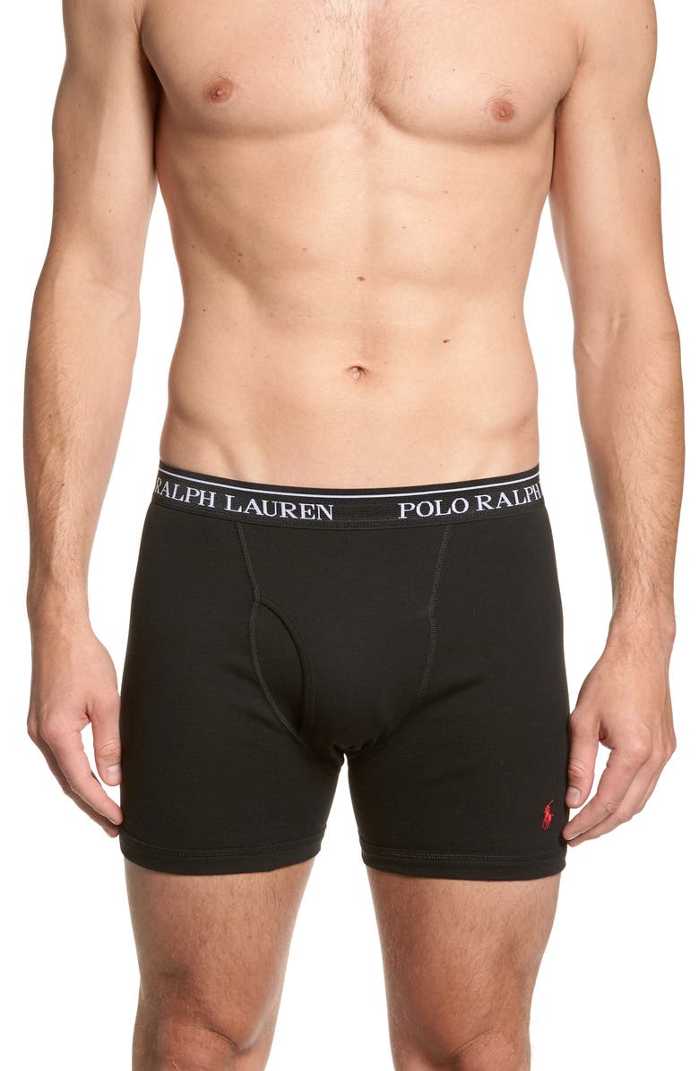 Polo Ralph Lauren 3-Pack Cotton Boxer Briefs, Alternate, color, 
