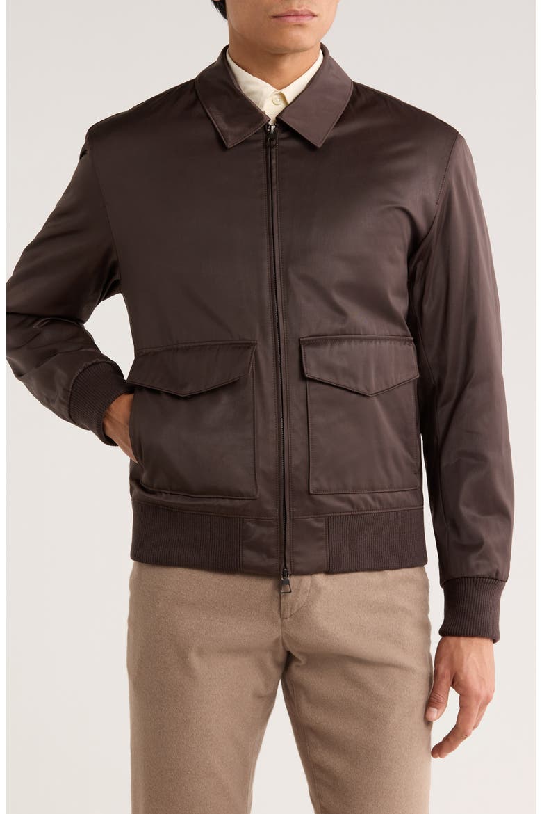 x David Beckham Cinsun Bomber Jacket, Alternate, color, OPEN BROWN