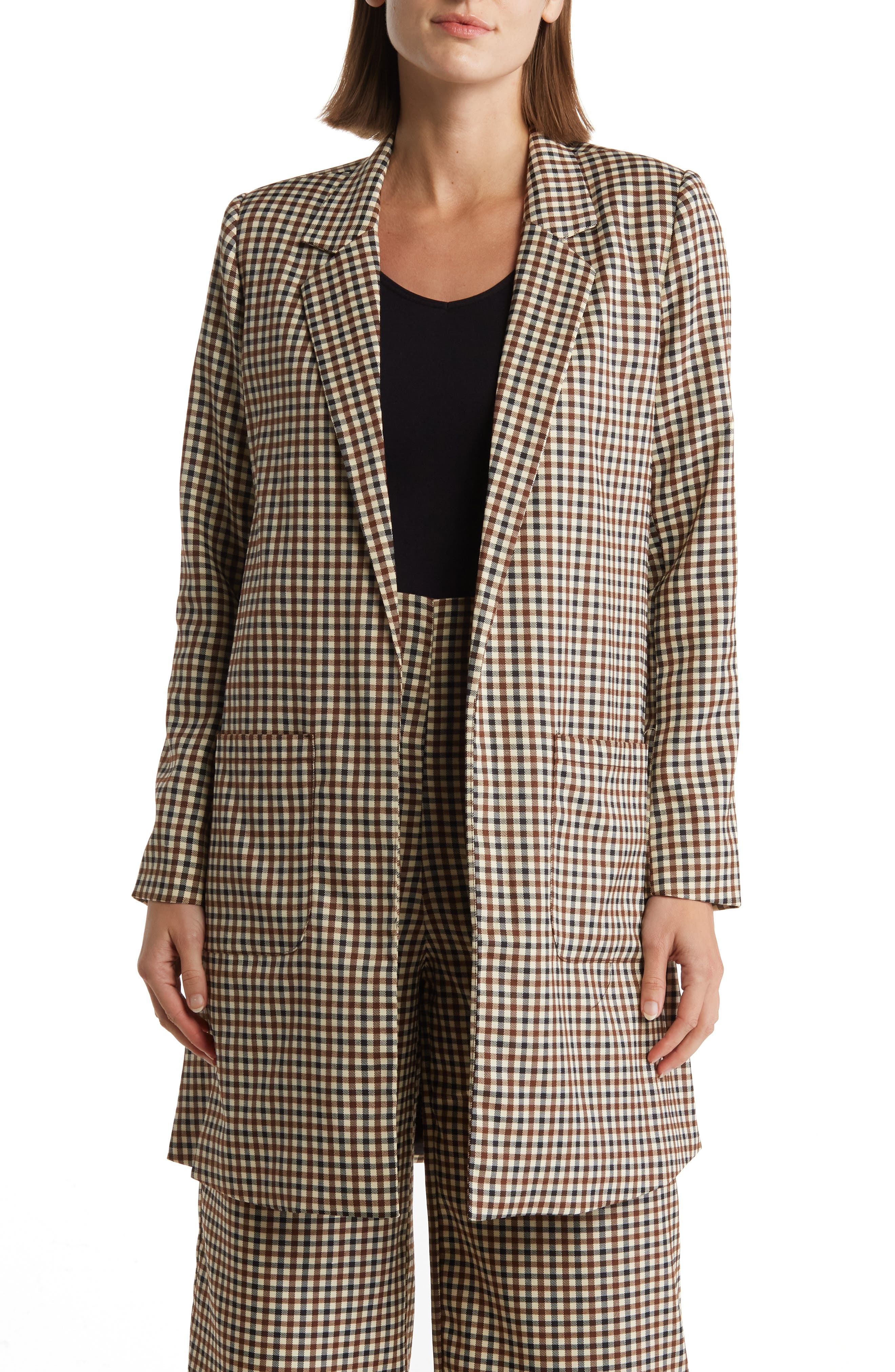 DR2 by Daniel Rainn Check Topper Coat