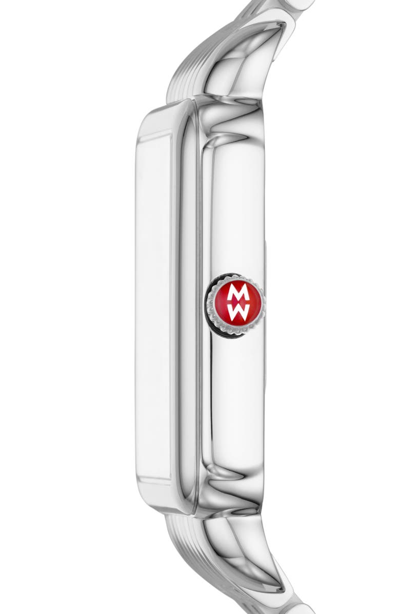 MICHELE Deco II Diamond Bracelet Watch, 32mm - 0.11ct., Alternate, color, Silver