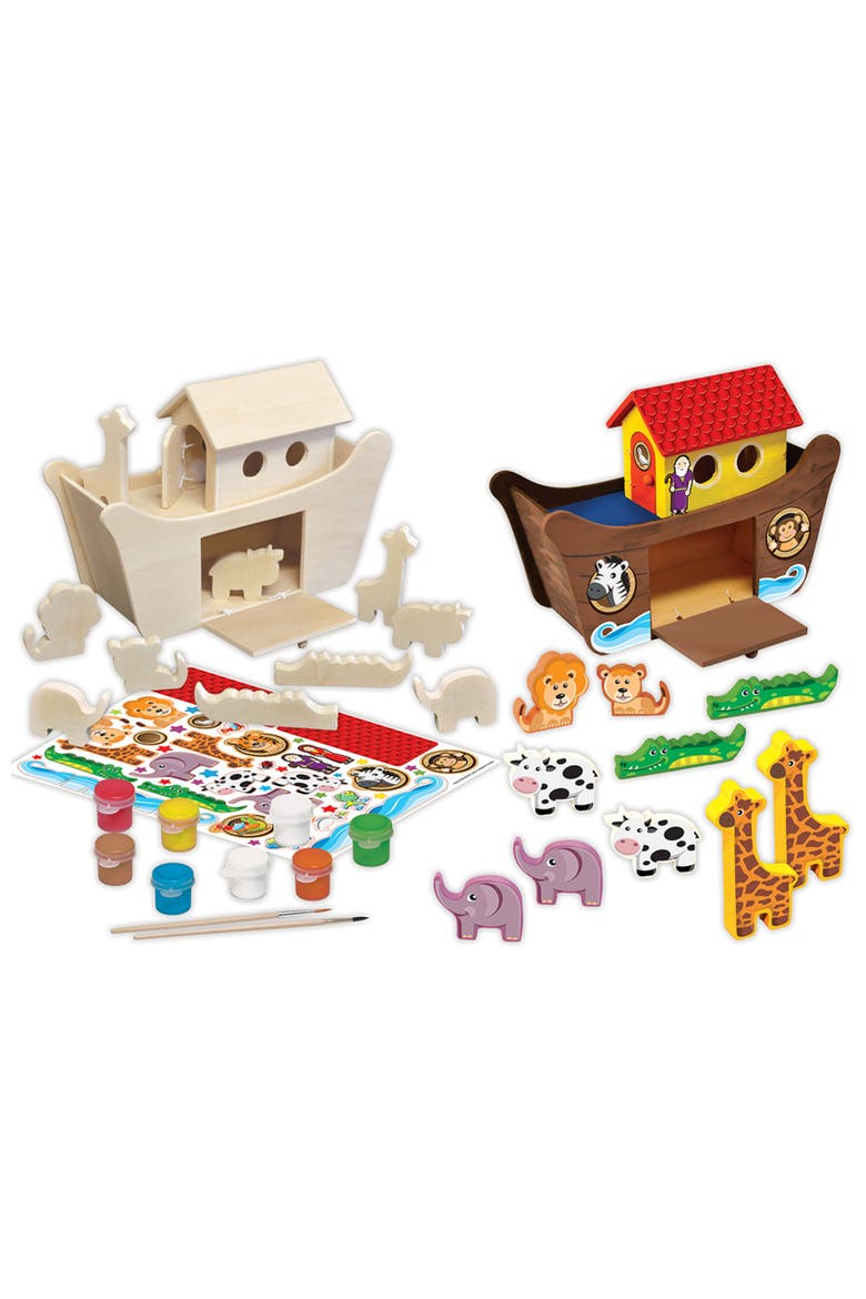 Noah's Ark Wood Craft & Paint Kit, Alternate, color, Multicolor
