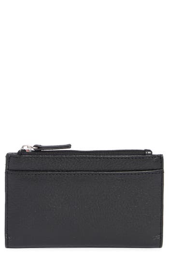 Mundi Small Leather Goods Delilah Slim Bifold Card Wallet In Black
