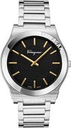 FERRAGAMO Gancini Swiss Quartz Bracelet Watch, 42mm