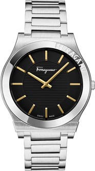FERRAGAMO Gancini Swiss Quartz Bracelet Watch, 42mm