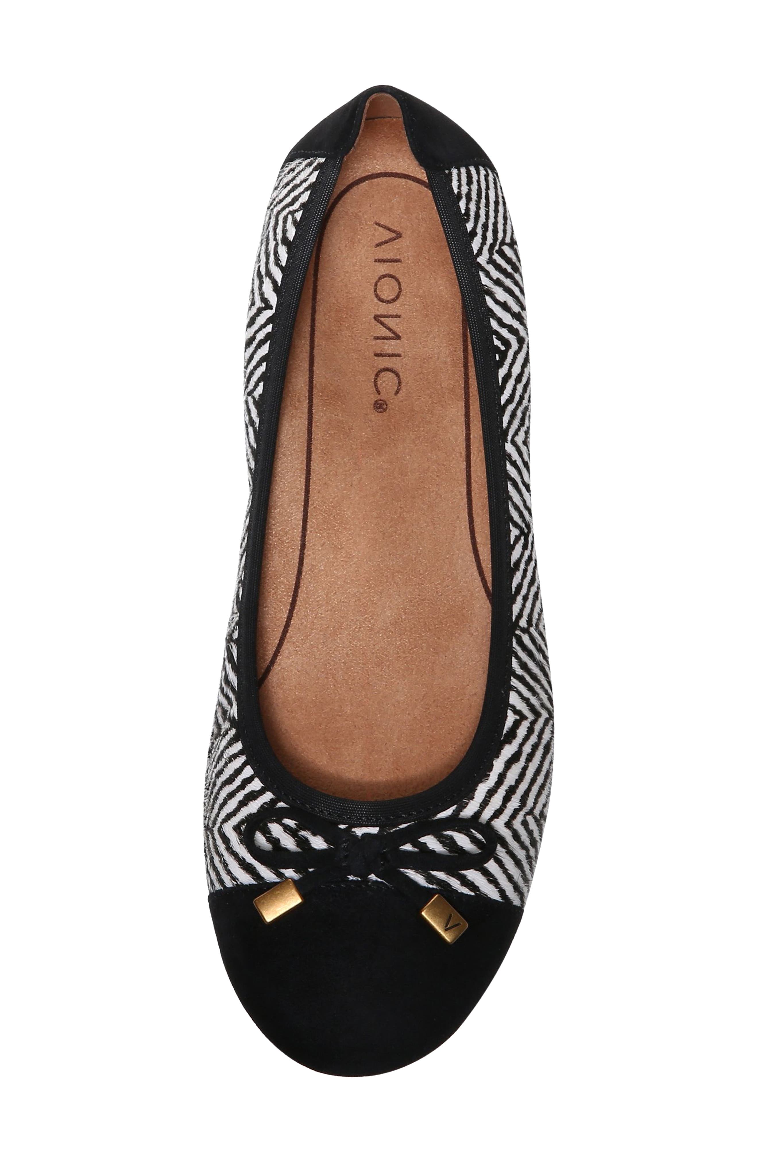 Vionic Minna Faux Calf Hair Flat, Alternate, color, 