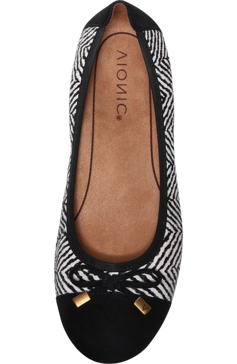 Vionic Minna Faux Calf Hair Flat, Alternate, color,