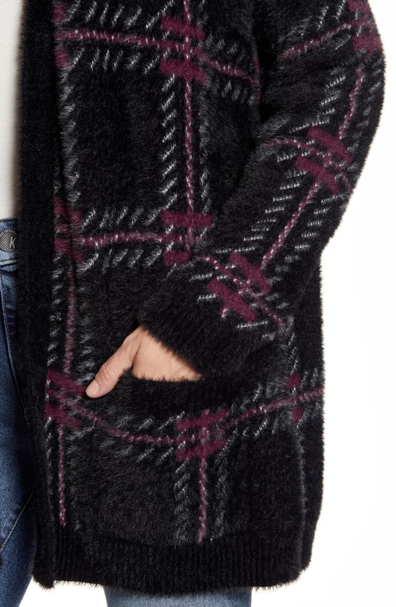 1.STATE Plaid Eyelash Cardigan, Alternate, color,