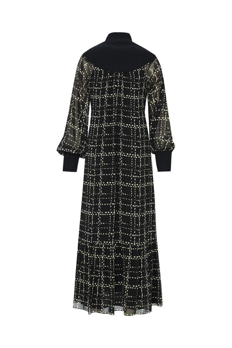 Aina Maxi Dress, Alternate, color, CREAM-BLACK