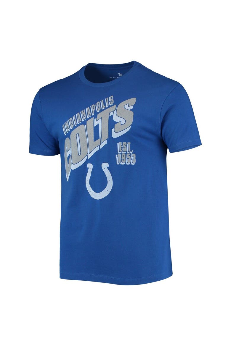 Men's Junk Food Royal Indianapolis Colts Slant T-Shirt, Alternate, color, Royal