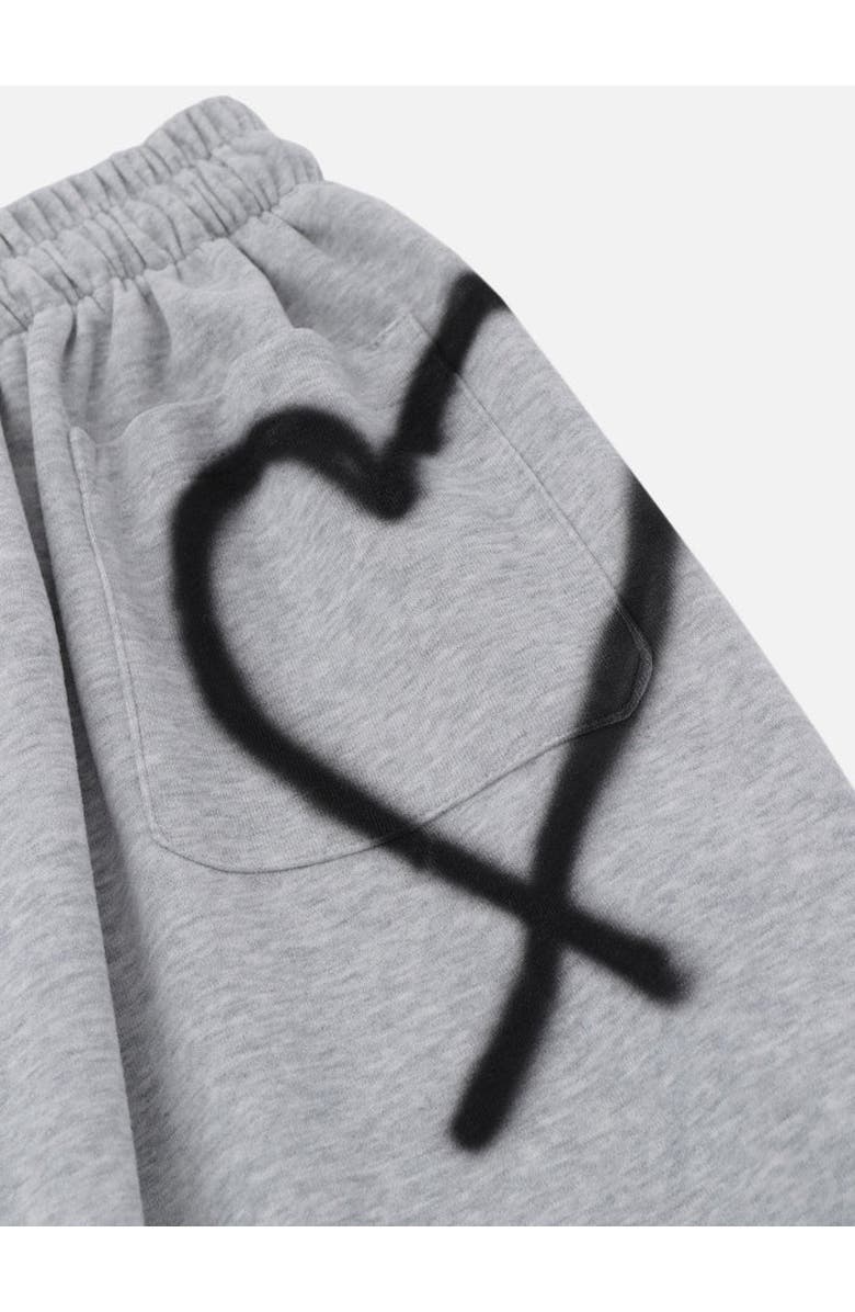 AELFRIC EDEN Graffiti Heart Baggy Sweatpants, Alternate, color, Grey