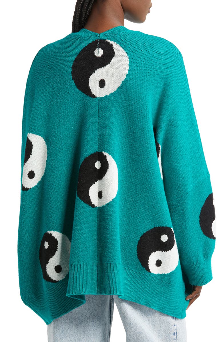 Dressed in Lala Yin & Yang Boxy Oversize Cardigan, Alternate, color,