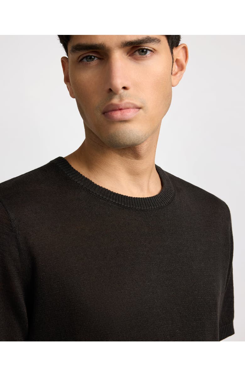Onia Linen Knit Tee Shirt, Alternate, color, Washed Black
