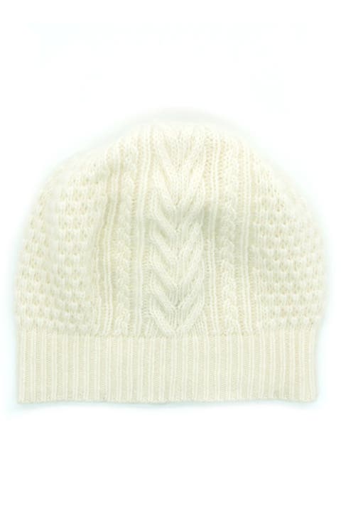 Cable Knit Cashmere Beanie