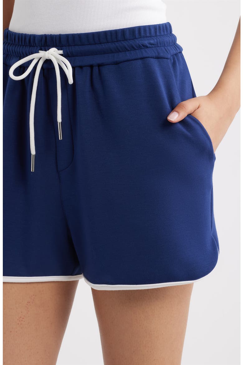 Elastic Waist Dolphin Shorts, Alternate, color, MEDIEVAL BLUE