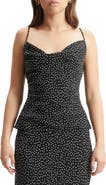 Bardot Monroe Polka Dot Cowl Neck Camisole