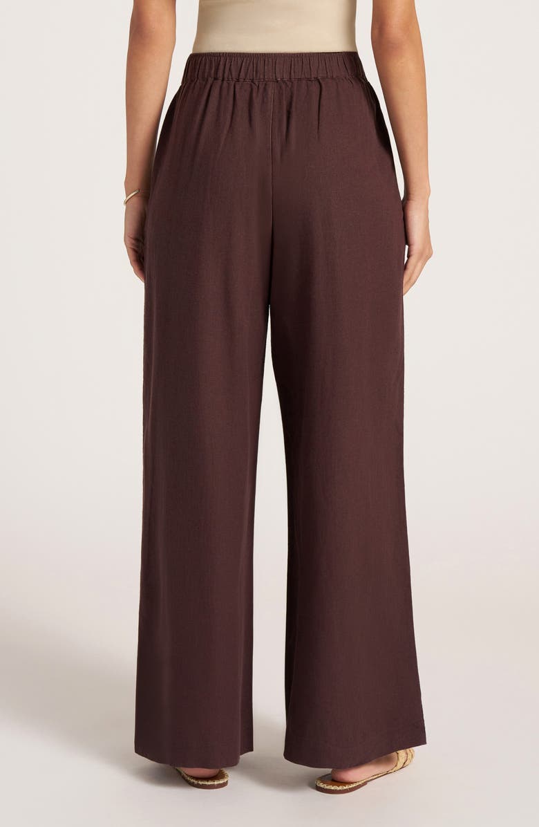 matty m. Seraphine Wide Leg Linen Blend Pants, Alternate, color,