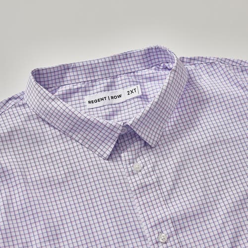 Regent Row Big And Tall Stanton Shirt Long Sleeve Button Down In Pink-blue-check