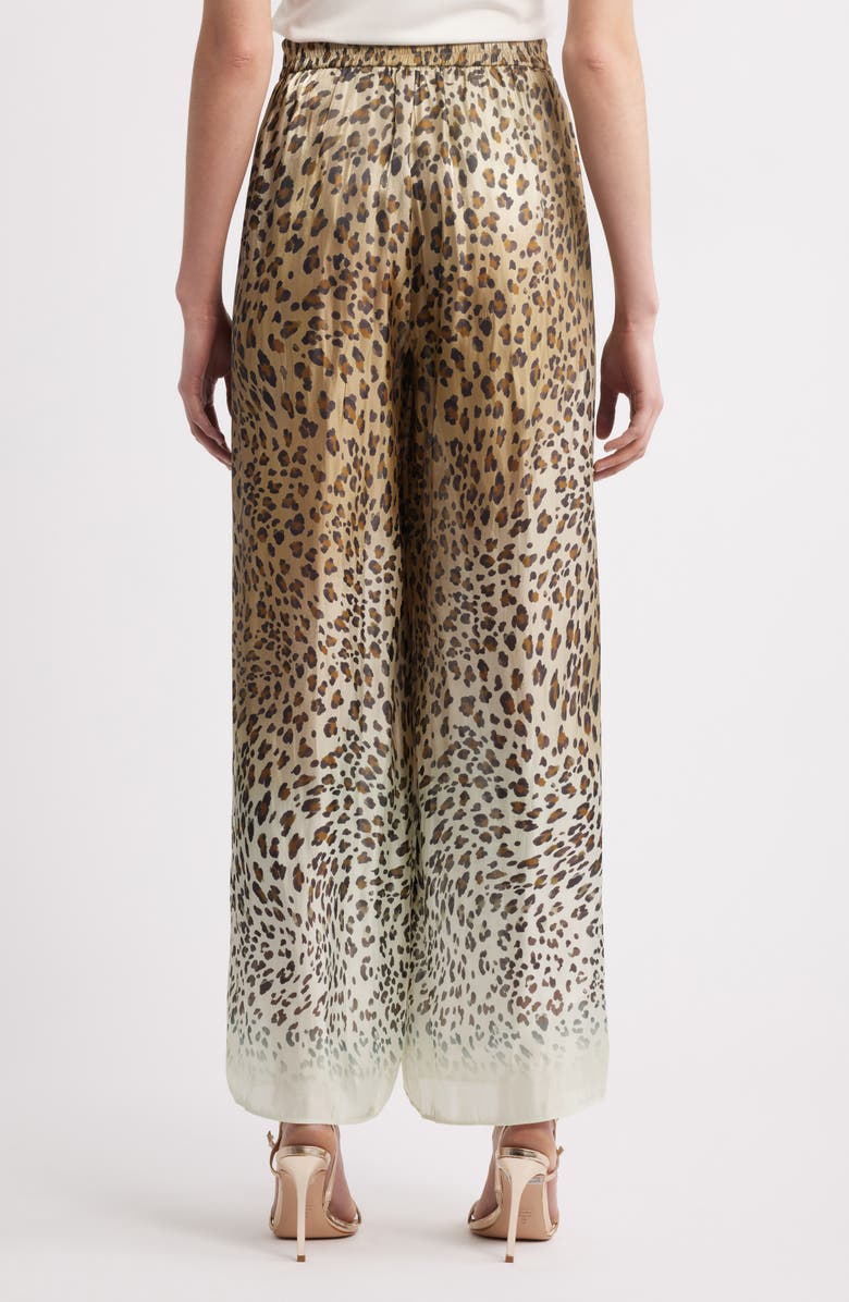 KOBI HALPERIN Print Ombré Wide Leg Pants, Alternate, color, Brown Multi