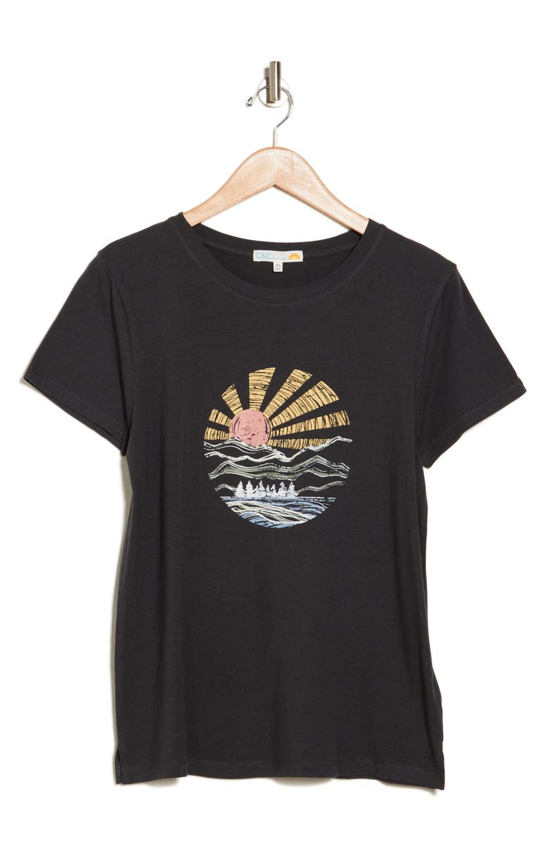 C & C California Julia Everyday Graphic T-Shirt, Alternate, color, Black Sand