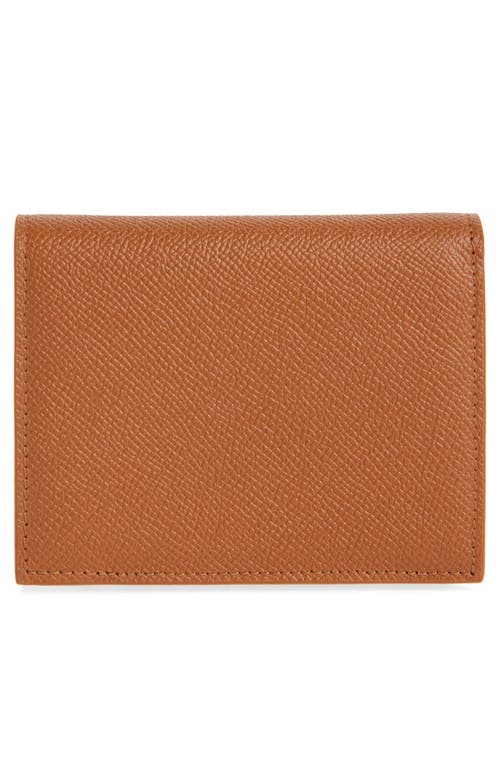 Ferragamo Compact Wallet Gold-tone Hardware In Brown