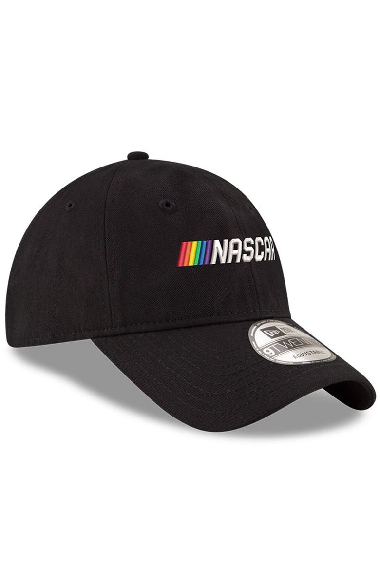 New Era Men's New Era Black NASCAR Wordmark Pride 9TWENTY Adjustable Hat, Alternate, color, 