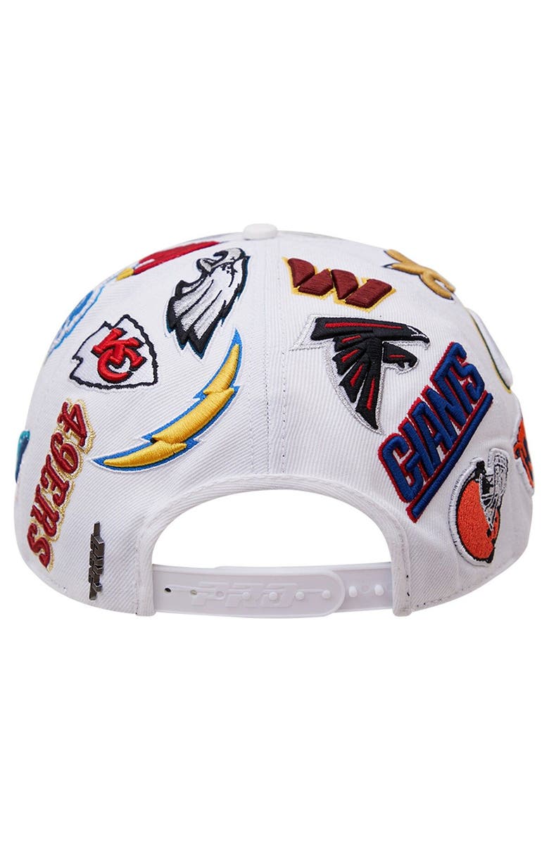 PRO STANDARD Men's Pro Standard White NFL All Over Pro League Snapback Adjustable Hat, Alternate, color, 