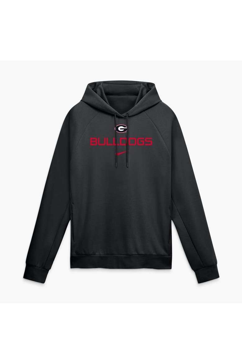 Men's Nike Black Georgia Bulldogs Premium Performance Raglan Dri-FIT Hoodie, Main, color, Black