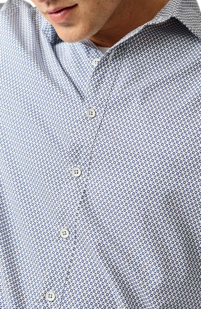Rodd & Gunn Wiltshire Original Fit Microprint Organic Cotton Button-Up Shirt, Alternate, color, Porcelain