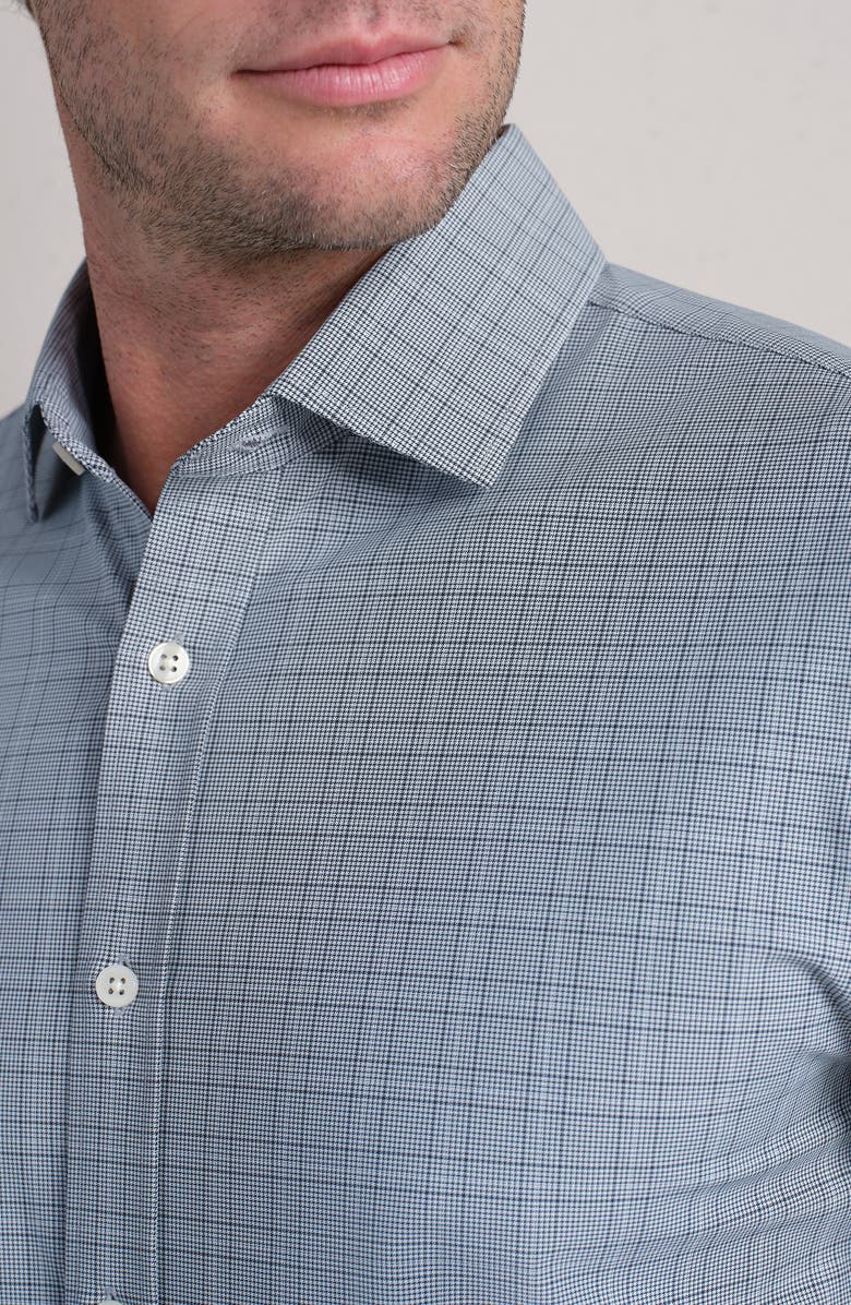 Rhone State of Mind Check Slim Fit Button-Up Shirt, Alternate, color, Blue Pearl Houndstooth