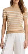 Lauren Ralph Lauren Short Sleeve Cotton Blend Sweater
