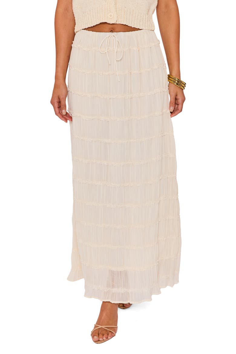 Haven Tiered Maxi Skirt, Main, color, CREAM